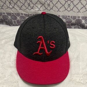 A's dark gray and pinkBaseball Cap
